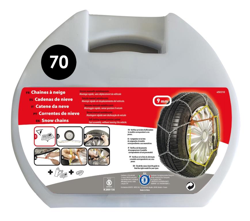 Chaînes neige (Chaussettes neige) XLP TOOLS XLP Tools chaînes neige - ref. 450312