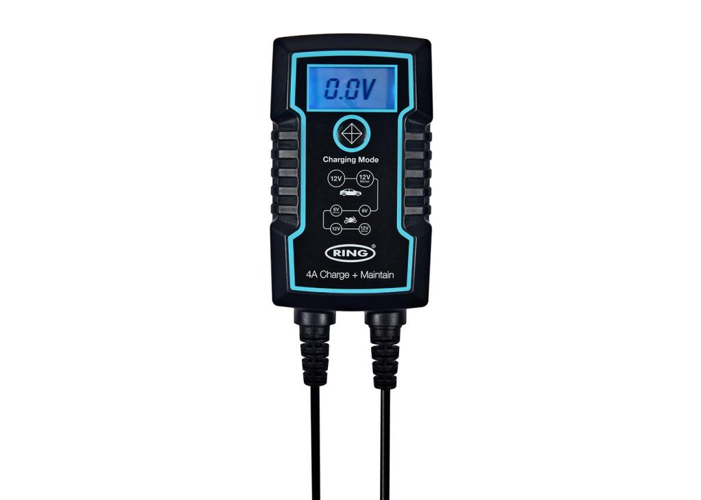 Chargeur de batterie de voiture ((de 6 à 12 V, et câbles)) RING  ref. RESC804FR