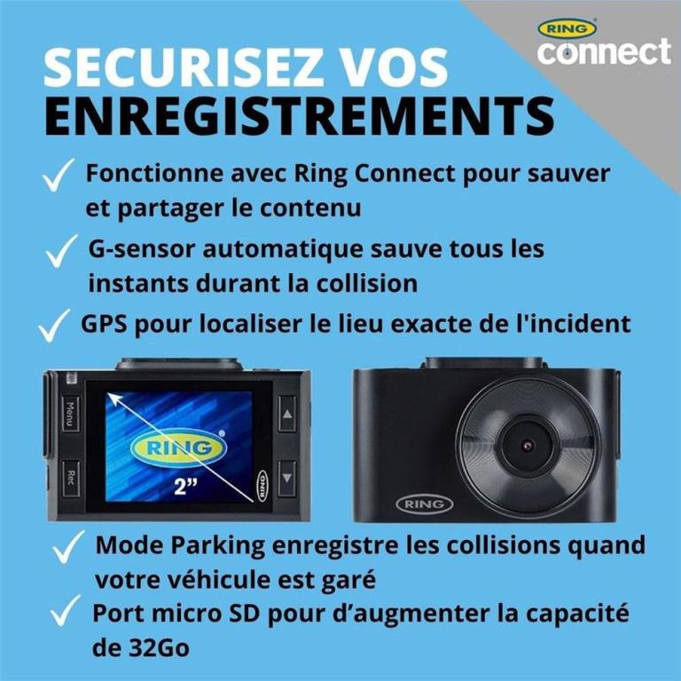 Dashcam (Caméra embarquée) RING RSDC3000