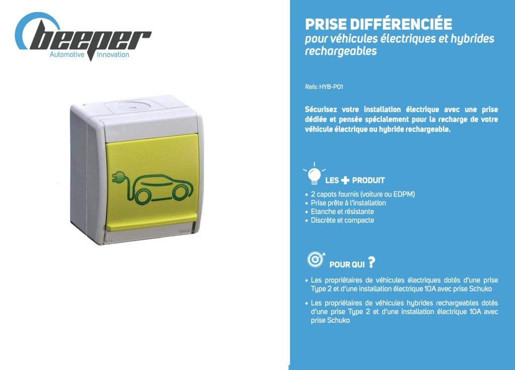 Adaptateur, prise (Fiche attelage) BEEPER ref. HYB-P01