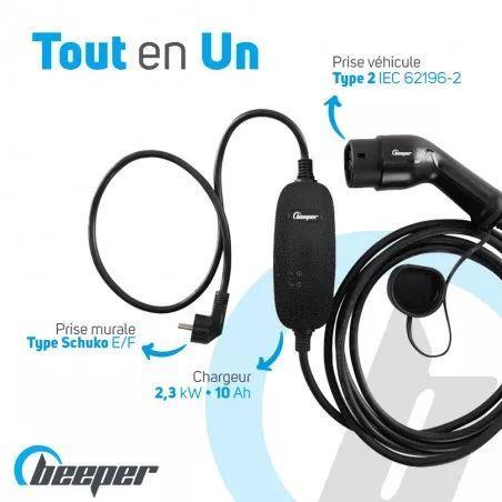 Chargeur portable pour voiture (Chargeur portable pour voiture électrique) BEEPER ref. HYB01-10