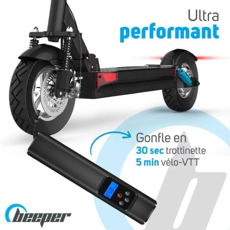 Gonfleur - manomètre gradué (Gonfleur pneus) BEEPER ME140