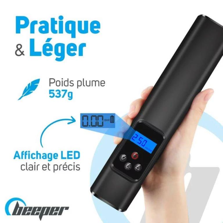 Gonfleur - manomètre gradué (Gonfleur pneus) BEEPER ME140