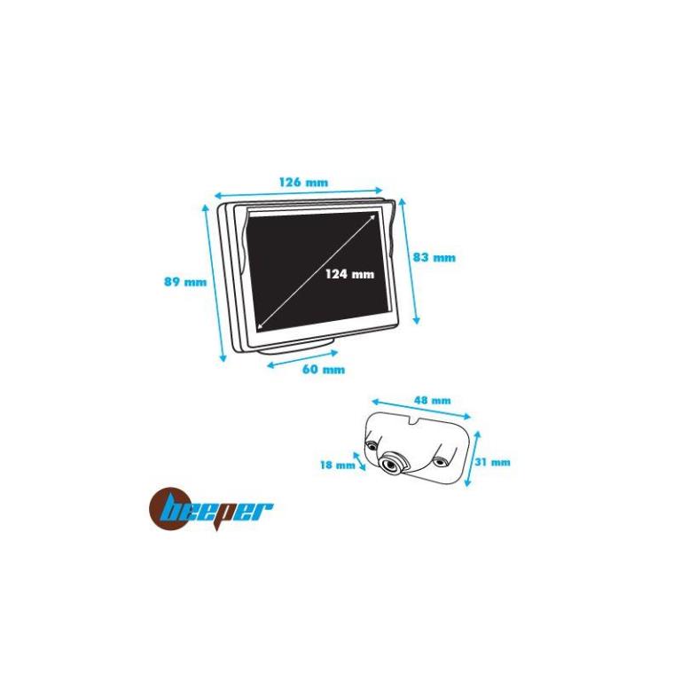 Dispositivo de câmara traseira BEEPER ref. RVU-5W
