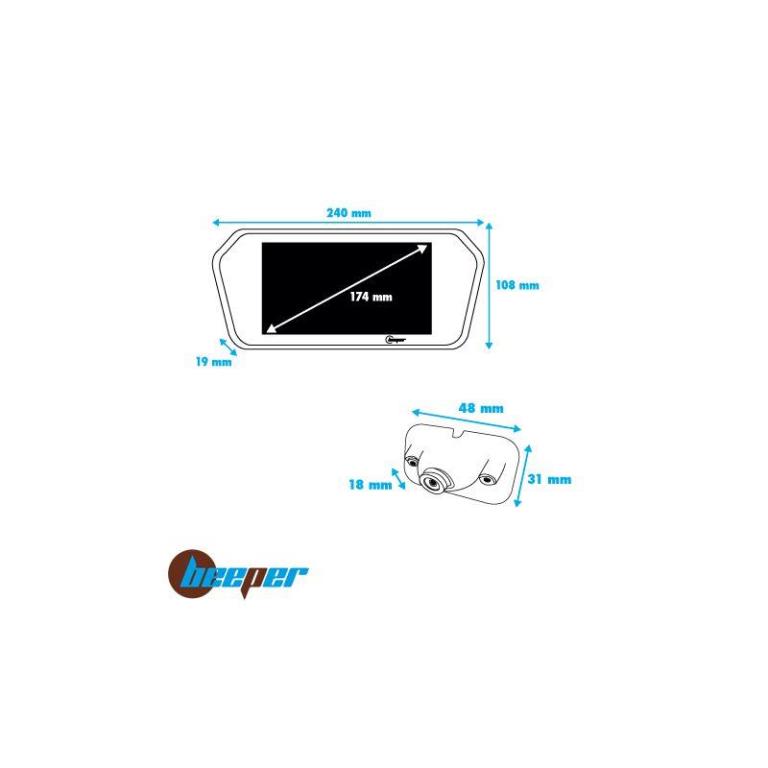 Caméra de recul (Caméra de recul) BEEPER ref. RVU-7W