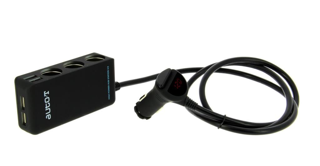 Chargeur multiprise voiture allume cigare et USB - Équipement auto
