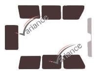 VARIANCE AUTO Film solaire sur mesure pour MERCEDES-BENZ: Classe G (Ref: k-3-1473-1-46)