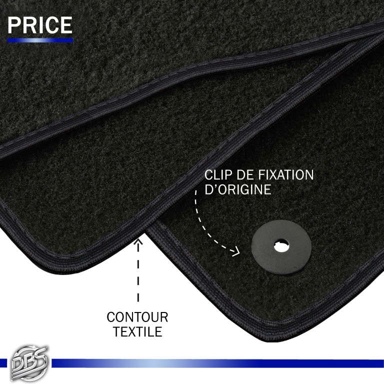 Tapis de sol sur mesure (Tapis de voiture) DBS 765716