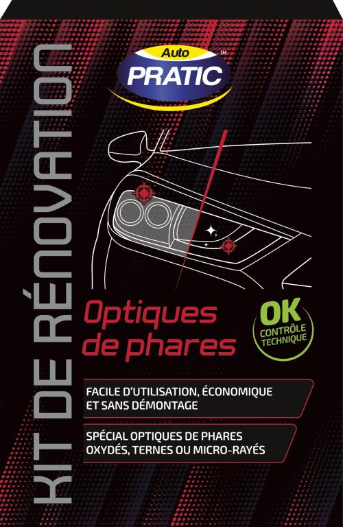 Kit rénovateur d'optiques (Rénovateur phare) Auto Pratic ref. PKO000