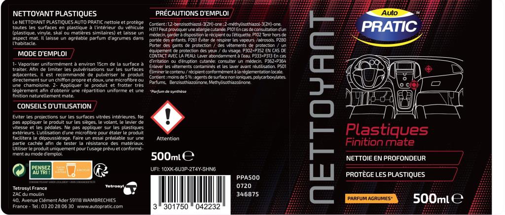 Abrilhantador de plásticos Auto Pratic ref. PPA500