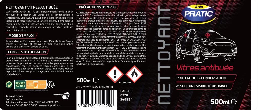 Anti-buée (Anti-condensation) Auto Pratic ref. PAB500
