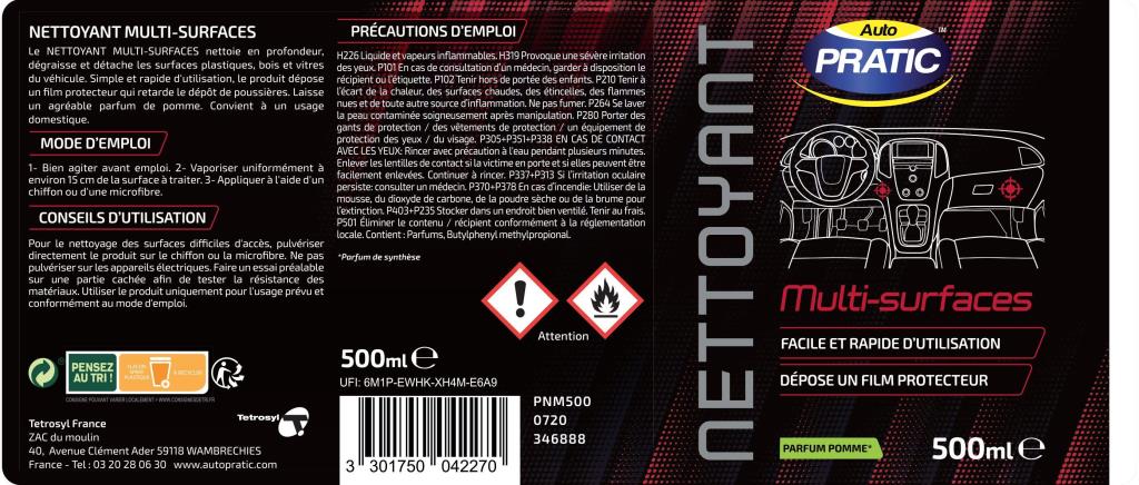 Produto de limpeza multiusos Auto Pratic ref. PNM500