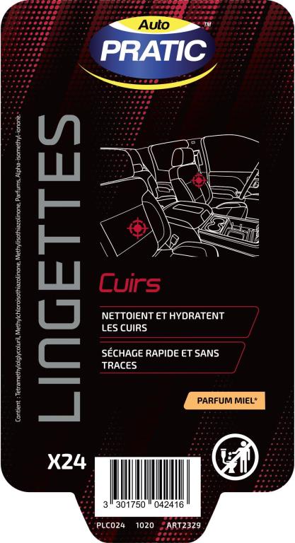 Lingettes cuir Auto Pratic ref. PLC024