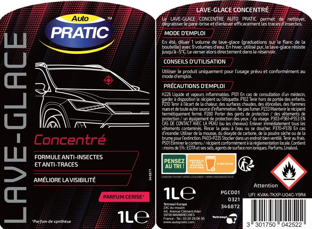 Lavador de para-brisas Auto Pratic PGC001