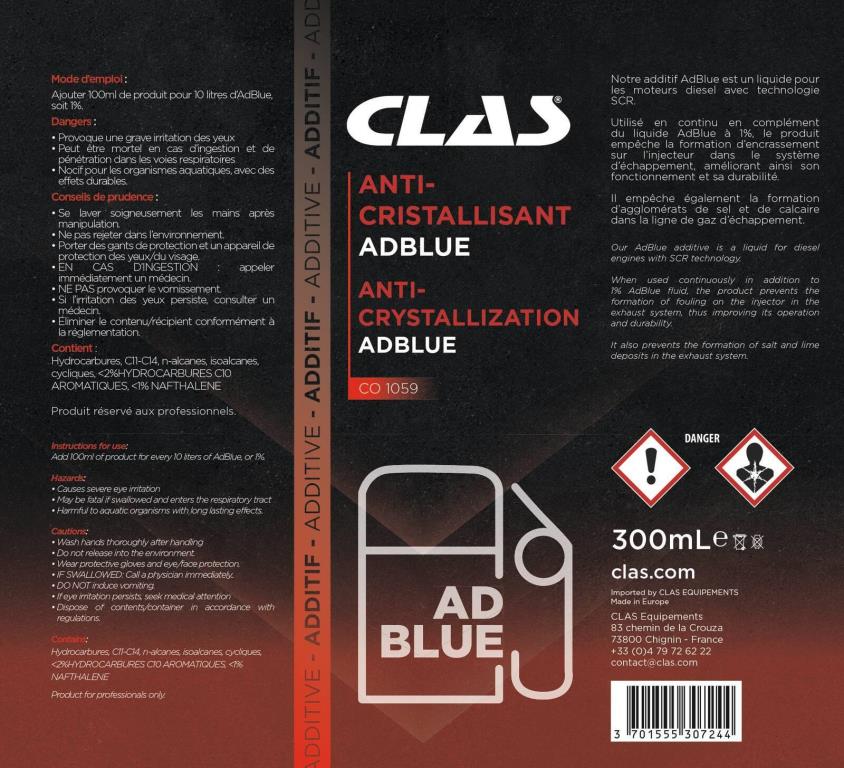 Anti-cristallisant Adblue CLAS ref. CO 1059