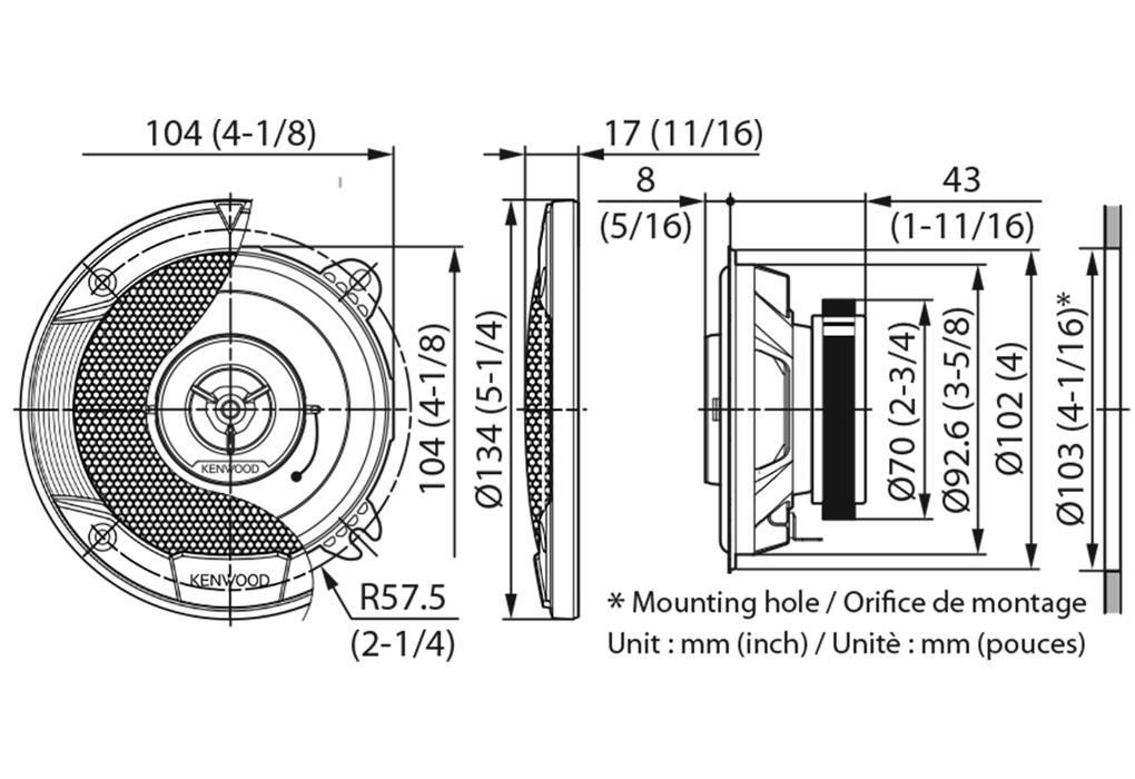 Altavoces KENWOOD ref. KFC-S1066