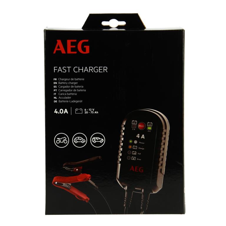 Chargeur de batterie de voiture ((de 6 à 12 V, et câbles)) AEG ref. 005183