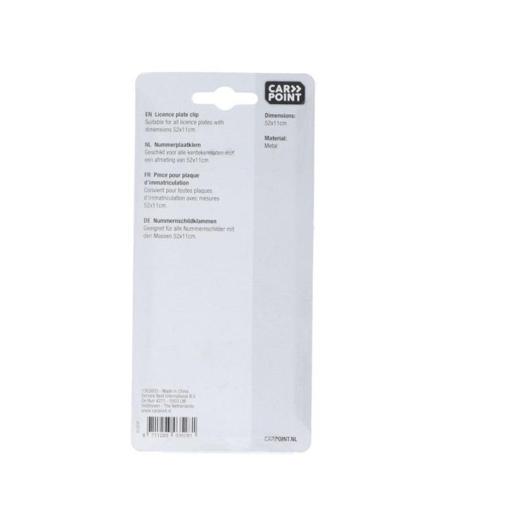 Support de plaque d'immatriculation CARPOINT ref. 1363003