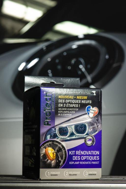 Kit rénovateur d'optiques (Rénovateur phare) PROTECH Kit rénovateur des optiques 3 étapes - ref. 21288