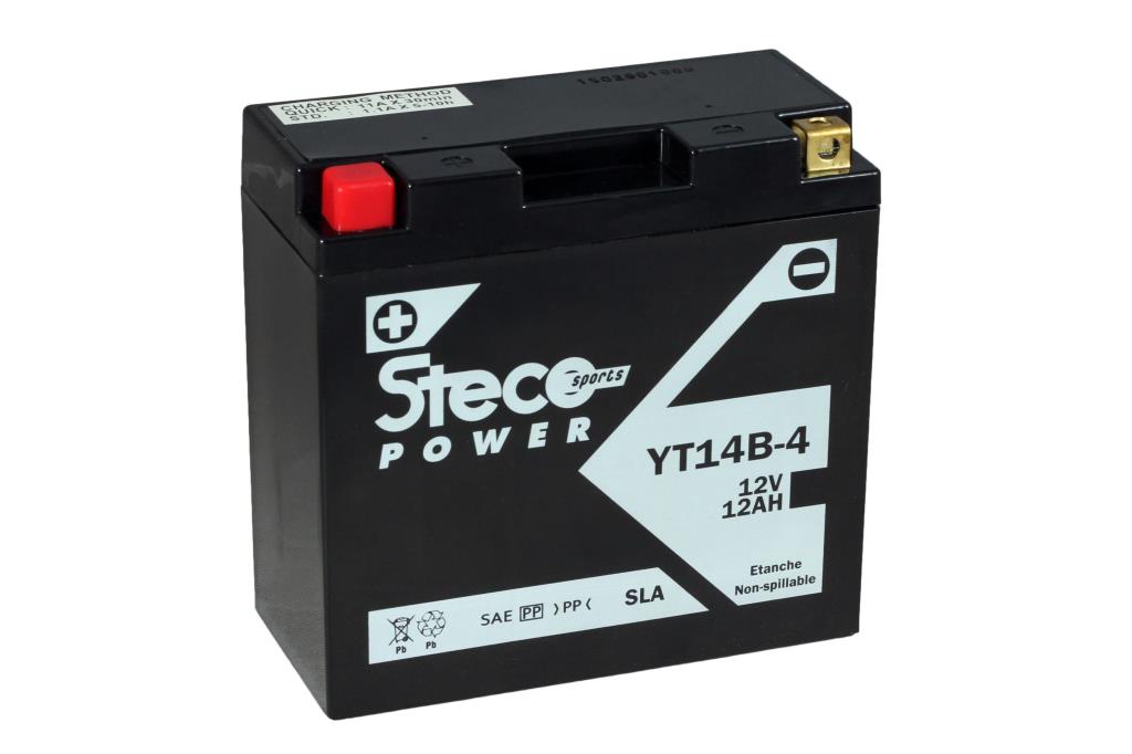 Batterie moto (Batterie 2 roues) Steco Powersports ref. YT14B-4