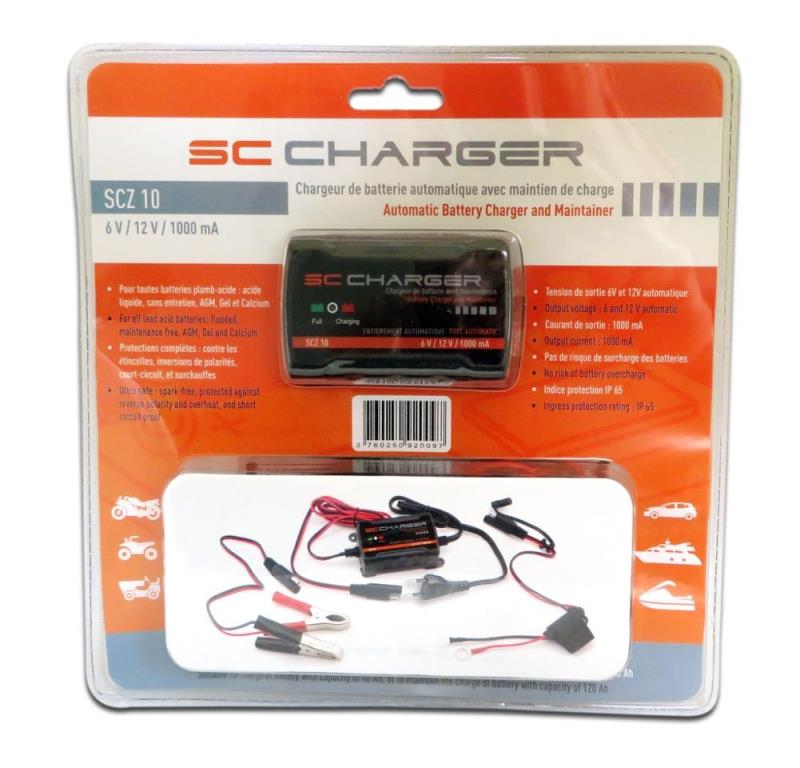 Chargeur de batterie moto SC Charger ref. SCZ10