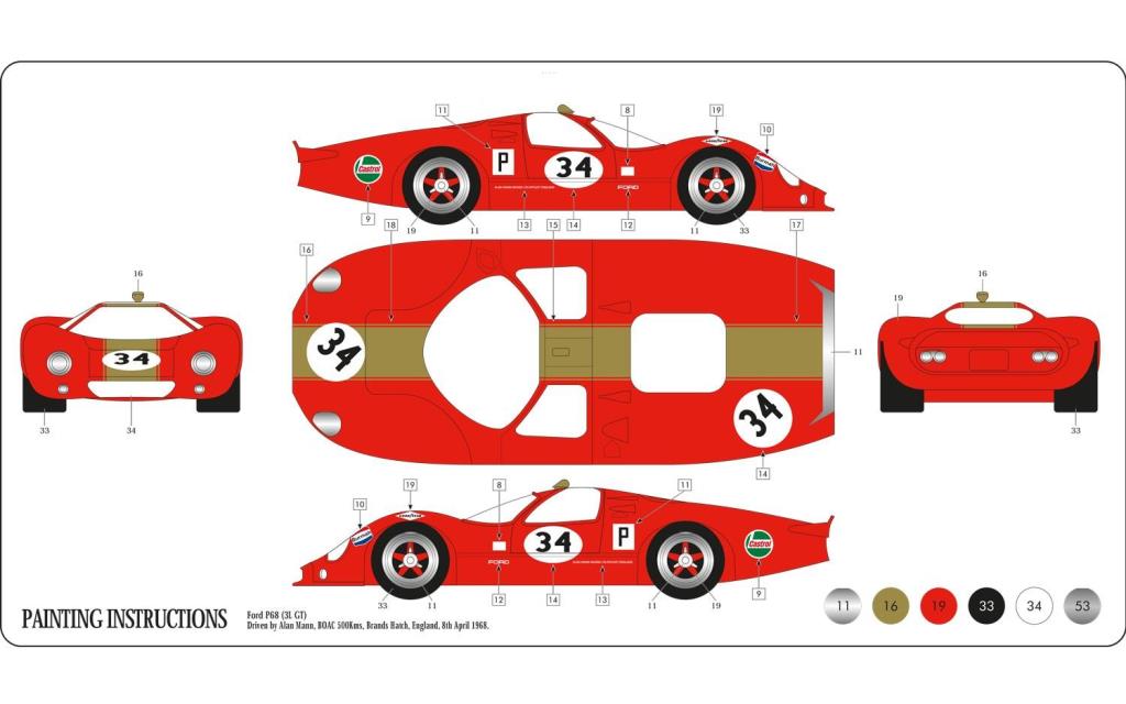 Loisirs créatifs AIRFIX Ford 3 Litre GT - ref. A55308