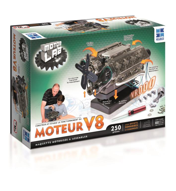 Jeux scientifiques MEGABLEU Moteur à Combustion V8 - ref. HM10MB