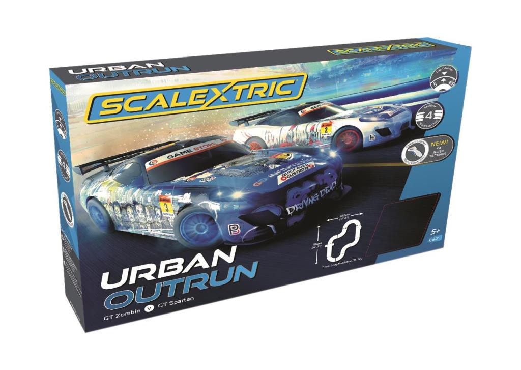 Circuits voitures électriques SCALEXTRIC Urban Outrun (GT Zombie vs GT Spartan) - ref. C1379P