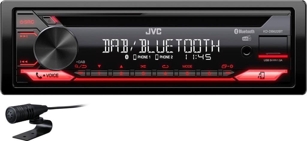 JVC KD-DB622BT: Autoradio, CD, DAB+, BT, USB, 50 W chez reichelt elektronik