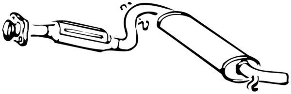 Silencieux avant (Pare flamme) WALKER ref. 14876