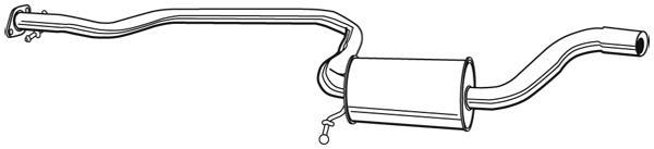 Silencieux central (Intermédiaire) WALKER ref. 21878