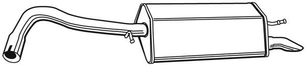 Silencieux arrière (Pot d'échappement) WALKER 22036