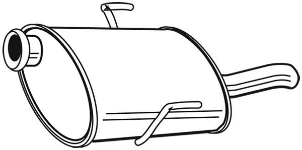 Silencieux arrière (Pot d'échappement) WALKER 22297