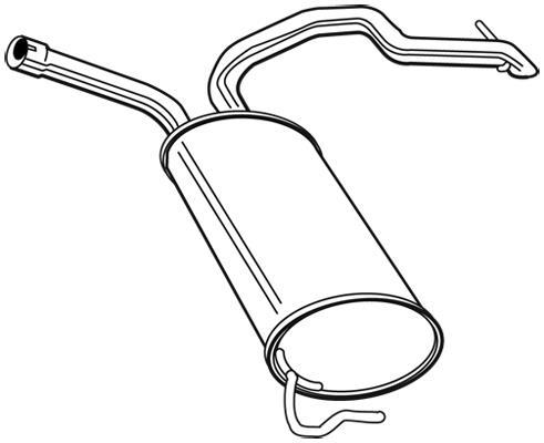Silencieux arrière (Pot d'échappement) WALKER 22897