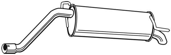 Silencieux arrière (Pot d'échappement) WALKER 23250
