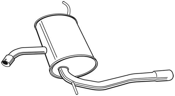 Silencieux arrière (Pot d'échappement) WALKER 23260