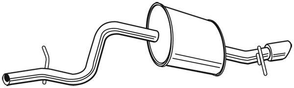 Silencieux arrière (Pot d'échappement) WALKER 23717