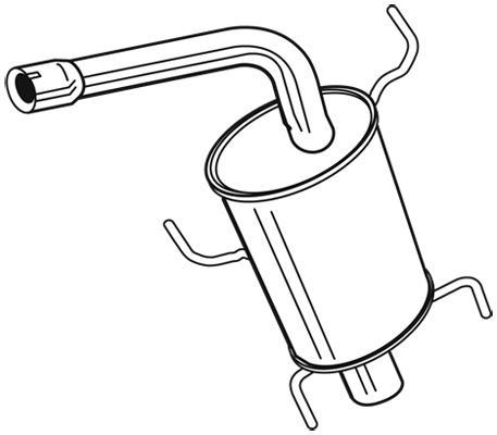 Silencieux arrière (Pot d'échappement) WALKER 24114