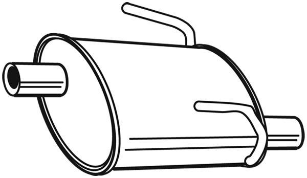 Silencieux arrière (Pot d'échappement) WALKER 24158