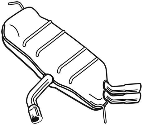 Panela de escape traseira WALKER 25088