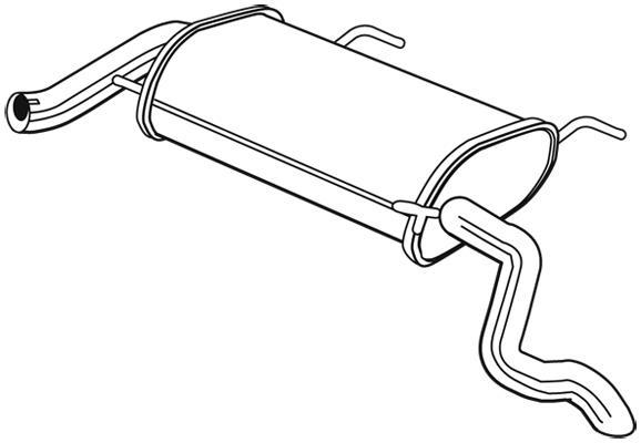 Silencieux arrière (Pot d'échappement) WALKER 25098