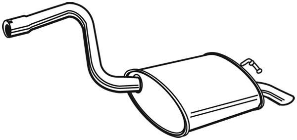 Silencieux arrière (Pot d'échappement) WALKER 70134
