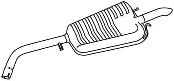 Silencieux arrière (Pot d'échappement) WALKER 70203