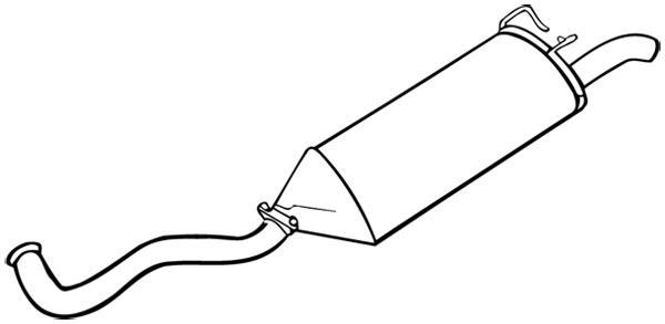 Silencieux arrière (Pot d'échappement) WALKER ref. 70436