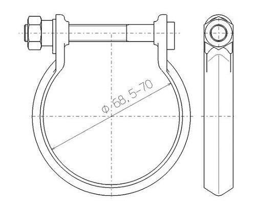 Collier de serrage, échappement WALKER ref. 80438