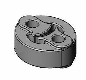 Silentbloc de suspension d'échappement WALKER ref. 80502
