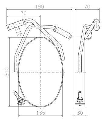 Silentbloc de suspension d'échappement WALKER ref. 80605