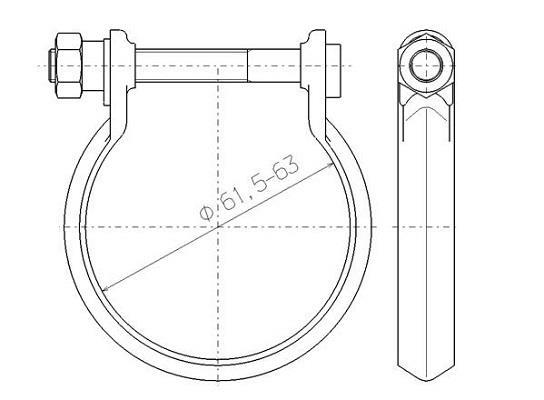 Collier de serrage, échappement WALKER ref. 80732