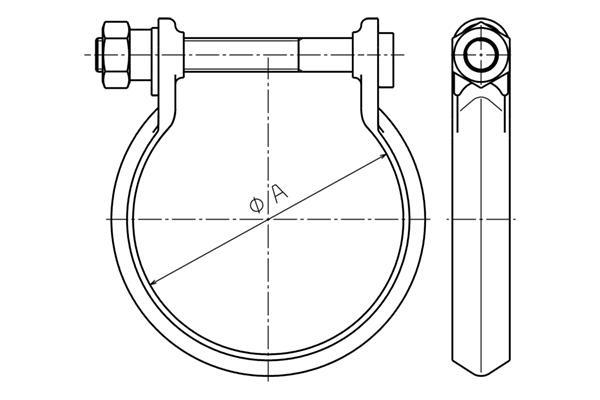 Collier de serrage, échappement WALKER ref. 80910