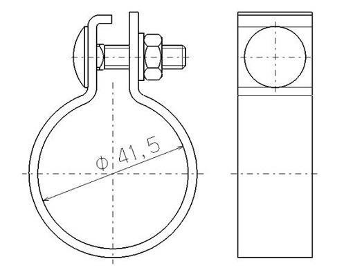 Brida de fijación, escape (Abrazadera de presion, escape) WALKER ref. 81911
